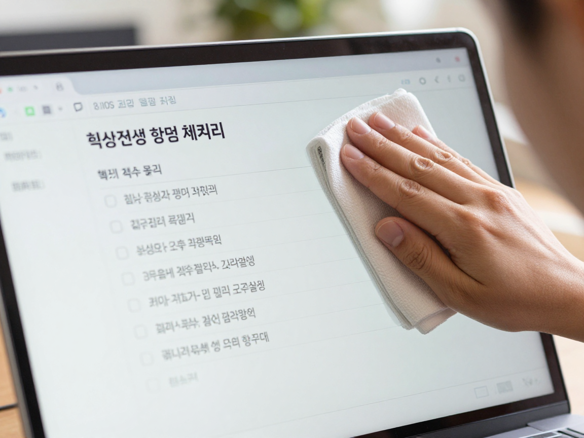 핵심 설정 항목 체크리스트 관련 설명 이미지