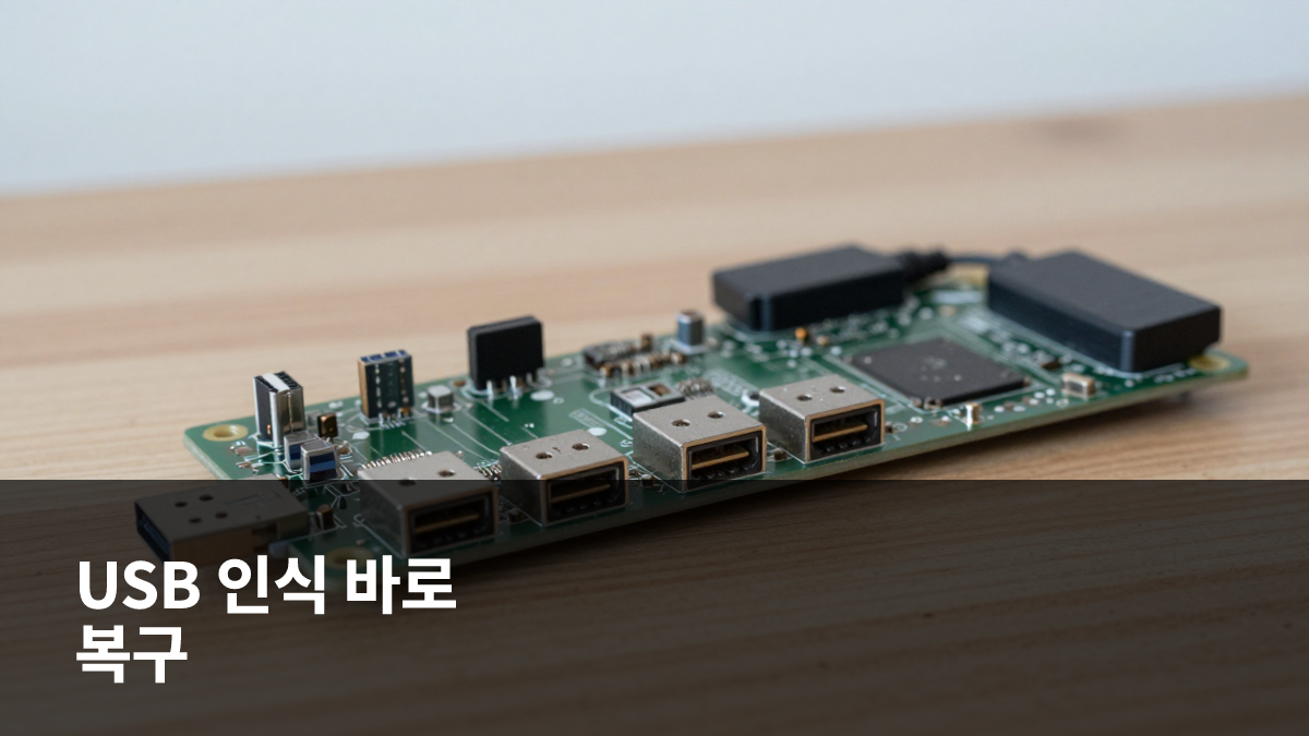 USB 포트 인식 불량 원인과 메인보드 USB 컨트롤러 오류 해결 가이드 대표 이미지