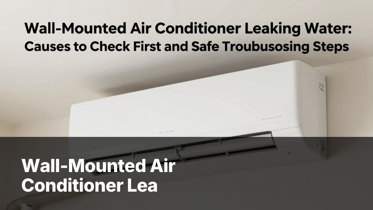Wall-Mounted Air Conditioner Leaking Water: Causes to Check First and Safe Troubleshooting Steps 대표 이미지
