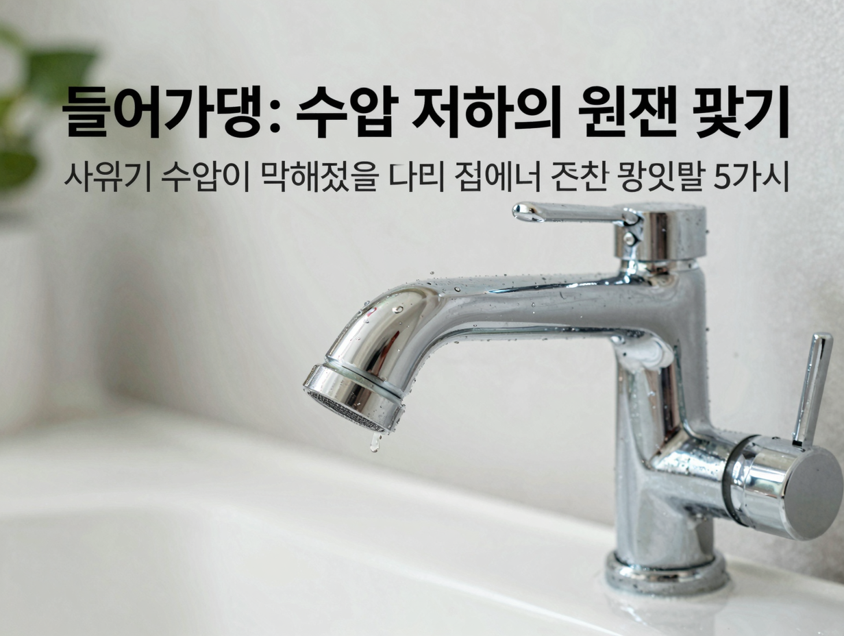 들어가며: 수압 저하의 원인 찾기 관련 설명 이미지